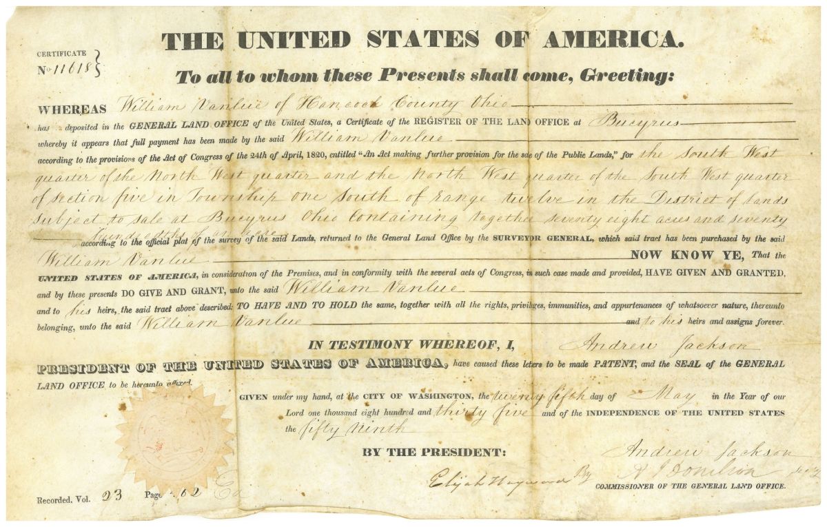 1835 Land Grant