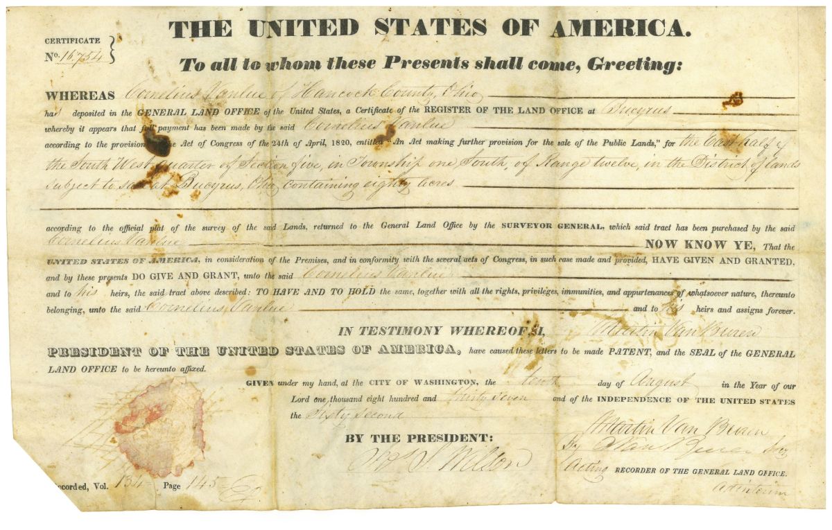 1837 Land Grant