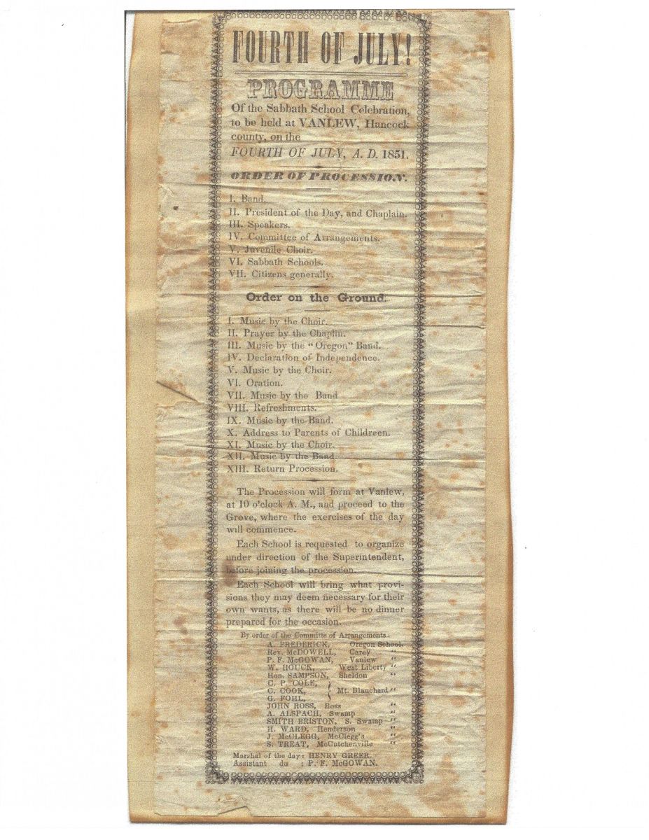 July 4, 1851 Celebration